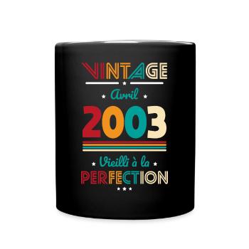 Anniversary 20 years - Vintage - April 2003 - Full Colour Mug - black - Front
