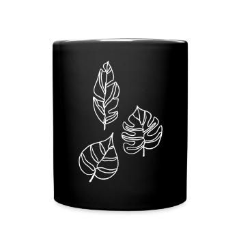 Sketch of nature (white) - Full Colour Mug - black - Front