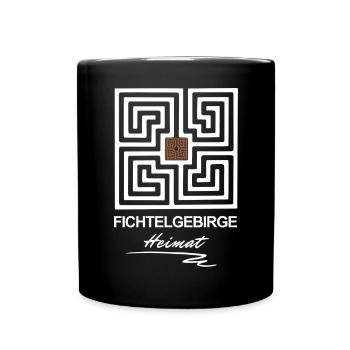 Fichtelgebirgs-Labyrinth - Tasse einfarbig - Schwarz - Vorne