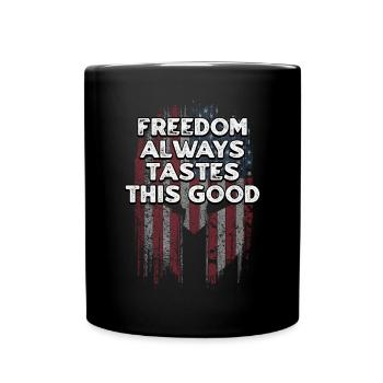 La liberté a toujours bon goût US American 4ème - Mug uni - noir - Devant