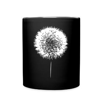 Löwenzahn Pusteblume Dandelion Samen - Tasse einfarbig - Schwarz - Vorne