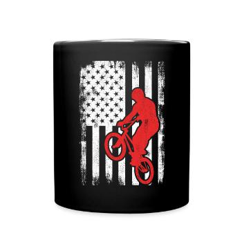 Drapeau BMX USA - Mug uni - noir - Devant