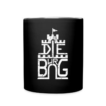 Die Burg - Tasse einfarbig - Schwarz - Vorne