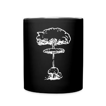 Champignon pollinique nucléaire (blanc) - Mug uni - noir - Devant