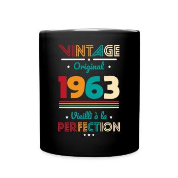 Anniversaire 60 ans - Vintage 1963 - Original - Mug uni - noir - Devant