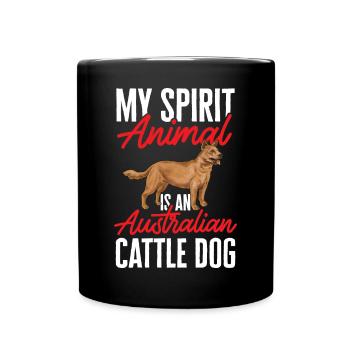 Bouvier australien Red Blue Heeler - Mug uni - noir - Devant