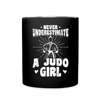 Female judoka - Full Colour Mug - black - Front