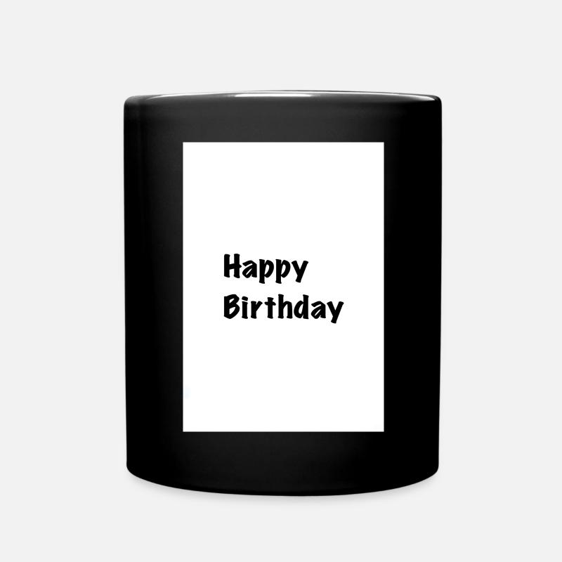 Happy birthday - Mug uni - noir