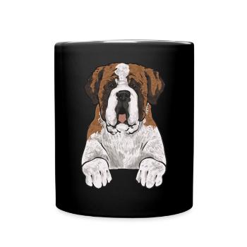 St. Bernard St. Bernard Dog Dog - Full Colour Mug - black - Front