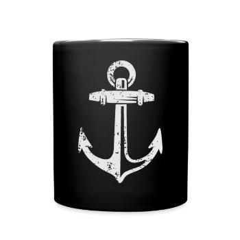 Symbole d’ancre Sailor Sailor Captain - Mug uni - noir - Devant