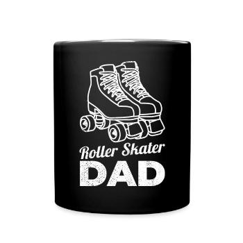 Père patineur à roulettes - Mug uni - noir - Devant