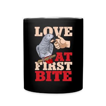 Graupapagei African Grey Parrot Papagei - Full Colour Mug - black - Front