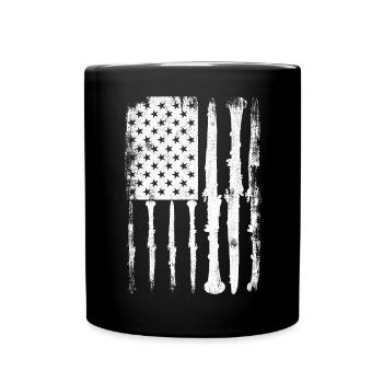 Klarinette USA Flagge - Tasse einfarbig - Schwarz - Vorne