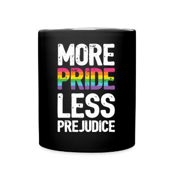 LGBT Pride Month - Mehr Pride. Weniger Vorurteile. - Tasse einfarbig - Schwarz - Vorne