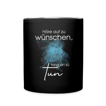 POSITIVE EINSTELLUNG MINDSET Motivation - Tasse einfarbig - Schwarz - Vorne