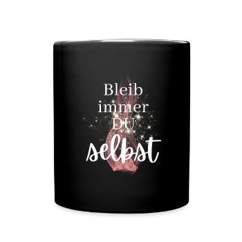 POSITIVE EINSTELLUNG MINDSET Motivation - Tasse einfarbig - Schwarz - Vorne