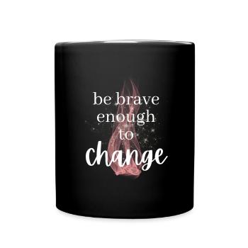 POSITIVE EINSTELLUNG MINDSET Motivation - Tasse einfarbig - Schwarz - Vorne