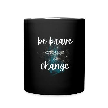 POSITIVE EINSTELLUNG MINDSET Motivation - Tasse einfarbig - Schwarz - Vorne
