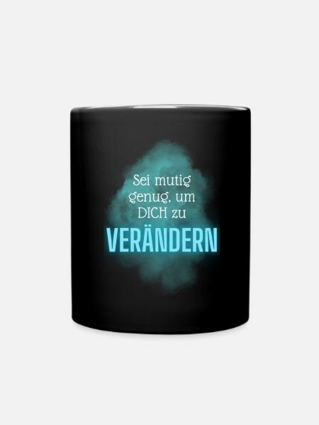 POSITIVE EINSTELLUNG MINDSET Motivation - Tasse einfarbig - Schwarz