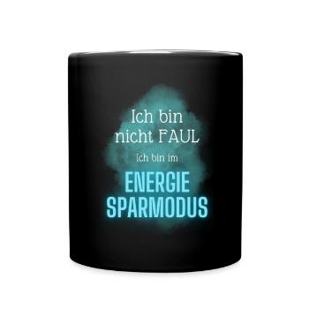 POSITIVE EINSTELLUNG MINDSET Motivation - Tasse einfarbig - Schwarz - Vorne