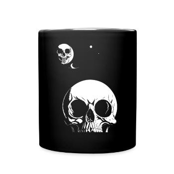 Horror Skull Skull Art Skull Gothic Heavy Metal - Full Colour Mug - black - Front