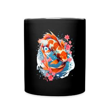 Japanisches Koi Fisch Poisson Koi japonais - Mug uni - noir - Devant