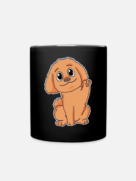 Pudel Hunderasse Hund Hunde - Tasse einfarbig - Schwarz