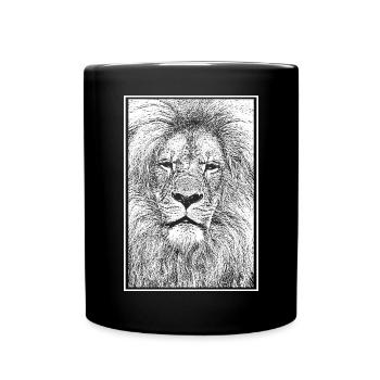 Magnificent lion - Full Colour Mug - black - Front