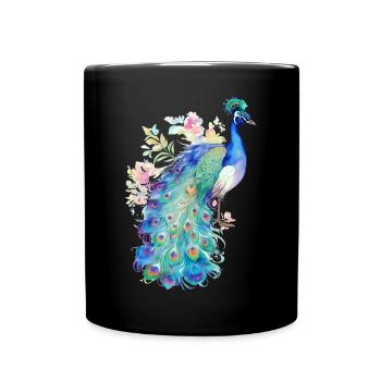 Peacock - Full Colour Mug - black - Front