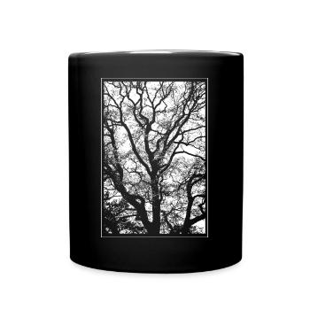 Baum - Tasse einfarbig - Schwarz - Vorne