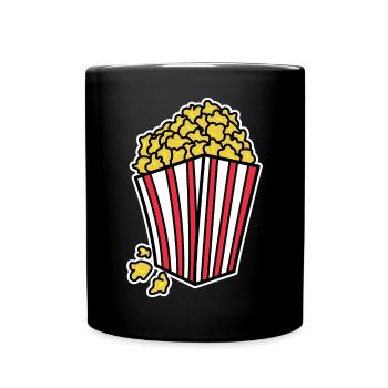 Popcorn Theater Kino Filme Streaming Dvd Abend - Tasse einfarbig - Schwarz - Vorne