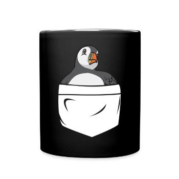 puffin puffin auke birds Lunde - Full Colour Mug - black - Front