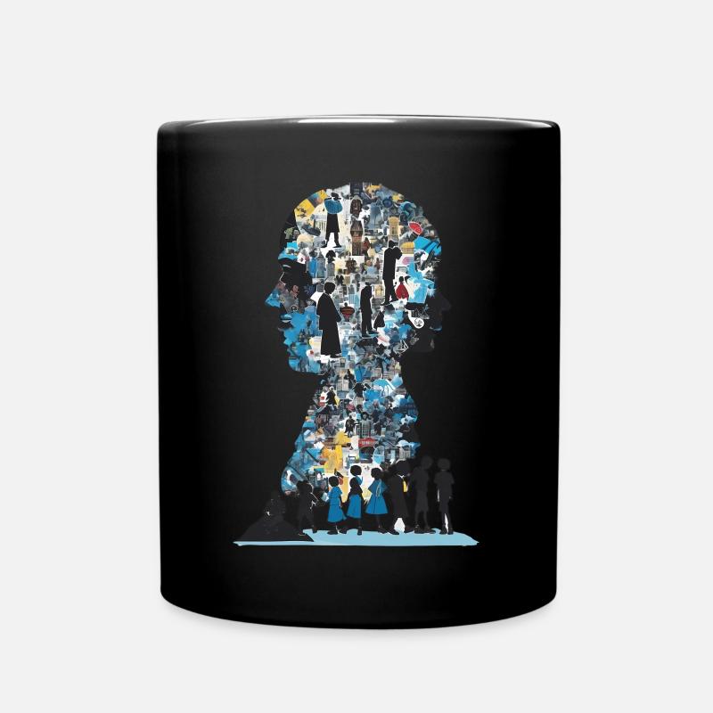Das Puzzle Mensch - Tasse einfarbig - Schwarz