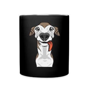 Italian Greyhound Greyhound Dogs - Full Colour Mug - black - Front