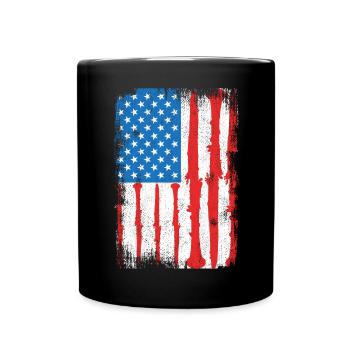USA Patriotic Clarinetist - Full Colour Mug - black - Front