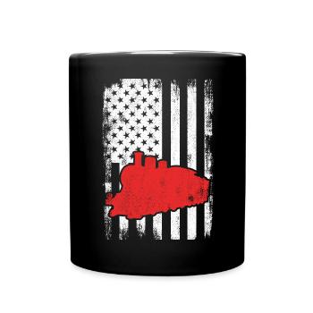 U.S. Patriotic Railroad Worker - Full Colour Mug - black - Front