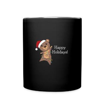 Ours Joyeux Noël Animaux d’hiver Ours - Mug uni - noir - Devant