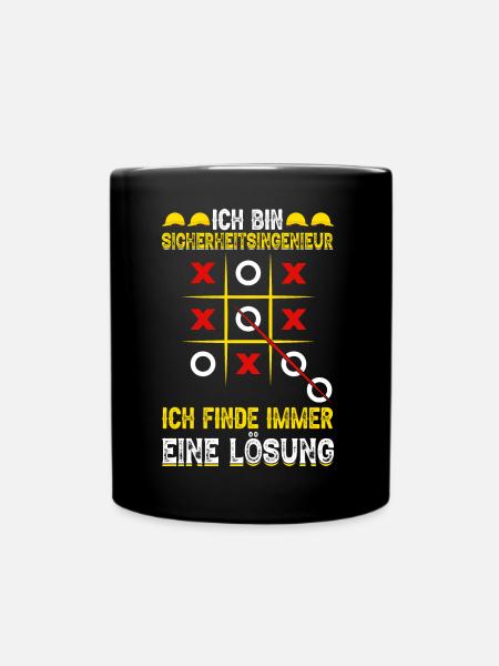Sicherheitsingenieur Lösung lustig - Tasse einfarbig - Schwarz