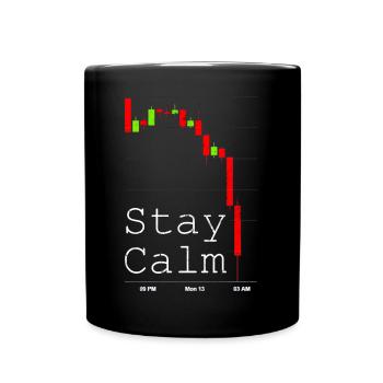 Trading de crypto-monnaie Dip Forex Trader Restez calme - Mug uni - noir - Devant