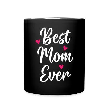 Beste Mutter aller Zeiten - Tasse einfarbig - Schwarz - Vorne
