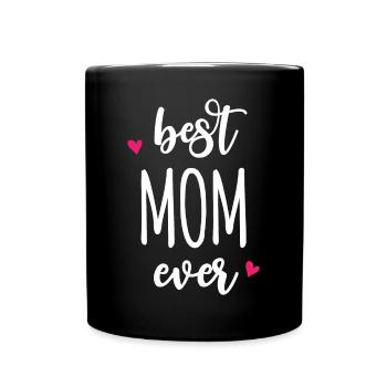 Beste Mutter aller Zeiten - Tasse einfarbig - Schwarz - Vorne