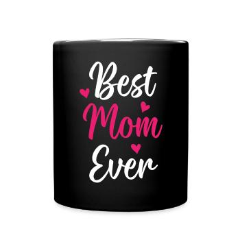 Beste Mutter aller Zeiten - Tasse einfarbig - Schwarz - Vorne