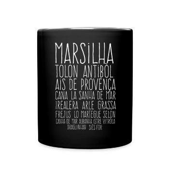 Marsilha Marseille en provencal - Mug uni - noir - Devant