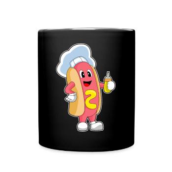 Hotdog Koch Senf Kochen - Tasse einfarbig - Schwarz - Vorne