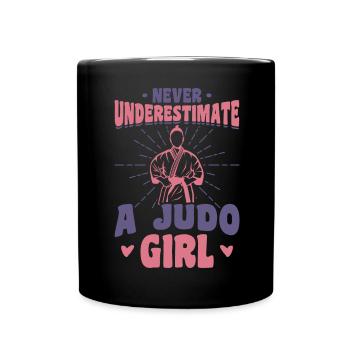 Never underestimate a judo girl - Full Colour Mug - black - Front