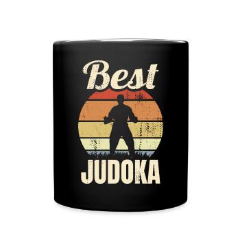Vintage Judo - Tasse einfarbig - Schwarz - Vorne