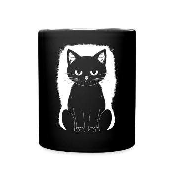 Drôle de chat Silhouette Cheeky Fun Cats - Mug uni - noir - Devant