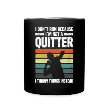 Kugelstoßen Leichtathletik | Sport Athlet Geschenk - Tasse einfarbig - Schwarz - Vorne