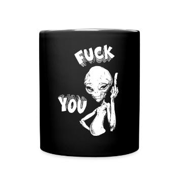 Alien Sarcartic Funny Sayings Meme - Full Colour Mug - black - Front