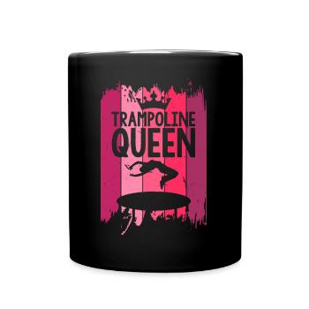 Trampoline Queen - Tasse einfarbig - Schwarz - Vorne